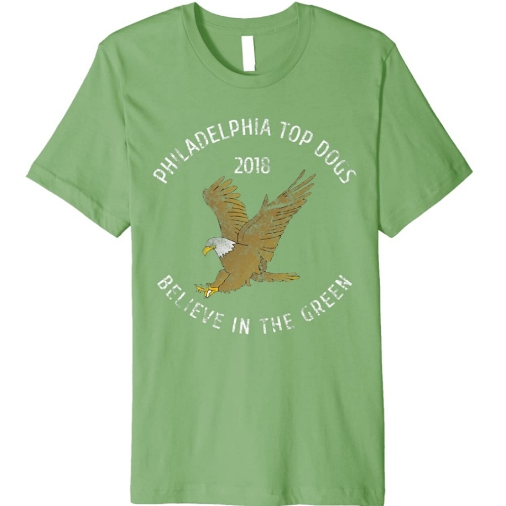 100% Cotton Philadelphia Eagle Vintage Style Distressed Lettering T Shirt